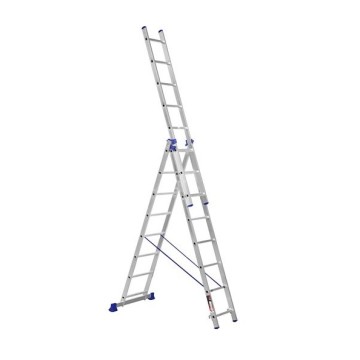 Лестница двусторонняя алюминиевая STARK SVHR, 3 секции, 8 ступ., 3,6-5 м (525380503)