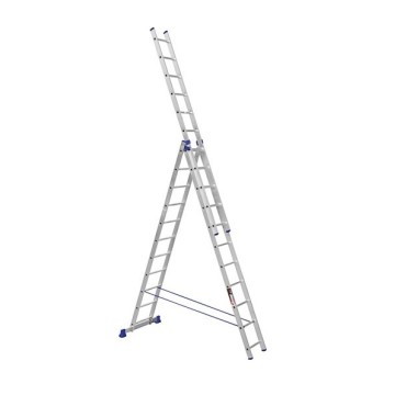 Лестница двусторонняя алюминиевая STARK SVHR, 3 секции, 11 ступ., 3,1-7 м (525311506)