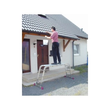 Лестница-трансформер шарнирная, алюминиевая KRAUSE Corda, 4 секции, 3 ступ., 1-4,3 м, без платформи (085108)