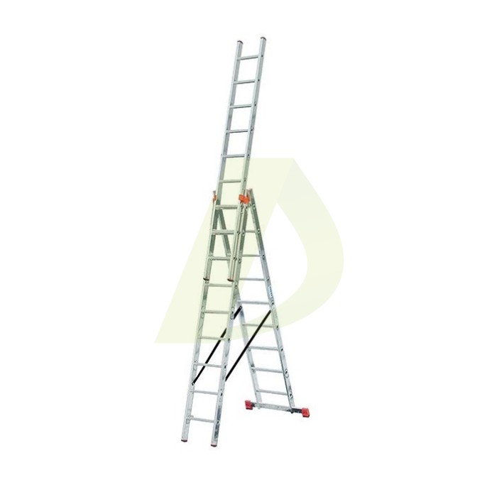 Драбина двостороння алюмінієва KRAUSE Tribilo, 3 секції, 9 сход., 2,7-6 м (129673) Драбина двостороння алюмінієва KRAUSE Tribilo, 3 секції, 9 сход., 2,7-6 м (129673)