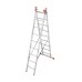 Драбина двостороння алюмінієва KRAUSE Tribilo, 3 секції, 9 сход., 2,7-6 м (129673)