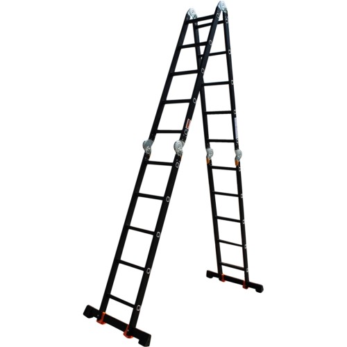 Лестница-трансформер алюминиевая GTM KMP405A, 4 секции, 5 ступ., 1,4-5,7 м (39138)