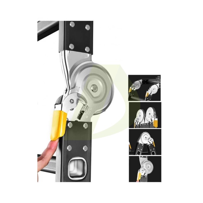 Лестница-трансформер алюминиевая GTM KMP405A, 4 секции, 5 ступ., 1,4-5,7 м (39138) Лестница-трансформер алюминиевая GTM KMP405A, 4 секции, 5 ступ., 1,4-5,7 м (39138)
