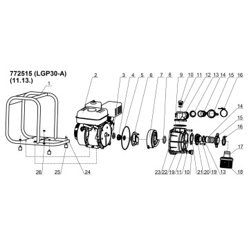 Бензиновая мотопомпа AQUATICA 772515
