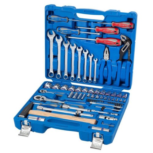 Набір інструментів універсальний KING TONY 7577MR, 77 од. 1/4"+1/2"