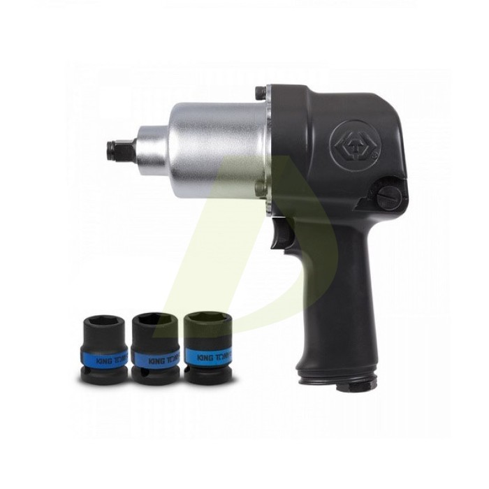 Пневматический гайковерт KING TONY 1/2" 678 Нм, в комплекте 3 торцевые головки (P33411-040B) Пневматический гайковерт KING TONY 1/2" 678 Нм, в комплекте 3 торцевые головки (P33411-040B)
