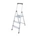 Стремянка односторонняя алюминиевая KRAUSE Solidy, 1 секция, 3 ступ., 1,3 м (126214)