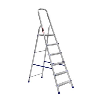 Стремянка односторонняя алюминиевая STARK SALW506, 1 секция, 6 ступ., 1,2 м (525160103)