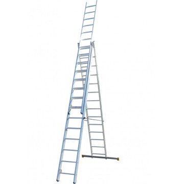 Драбина двостороння алюмінієва ELKOP VHR Profi, 3 секції, 14 сход., 3,8-9 м (37080)