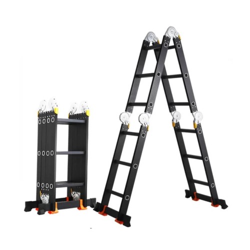 Лестница-трансформер алюминиевая GTM KMP403A, 4 секции, 3 ступ., 0,9-3,5 м (39103)