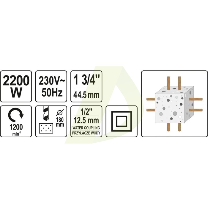 Дрель алмазного бурения YATO YT-81980 Дрель алмазного бурения YATO YT-81980