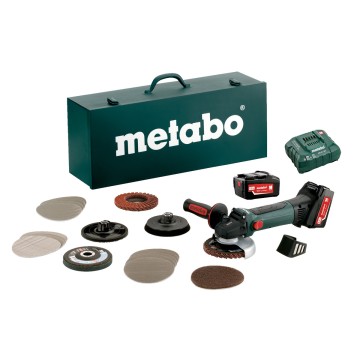 Аккумуляторная угловая шлифмашина METABO W 18 LTX 125 Quick Inox Set (600174880)