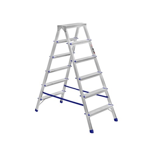 Лестница двусторонняя алюминиевая STARK SDHR406, 2 секции, 6 ступ., 1,2 м (525260204)