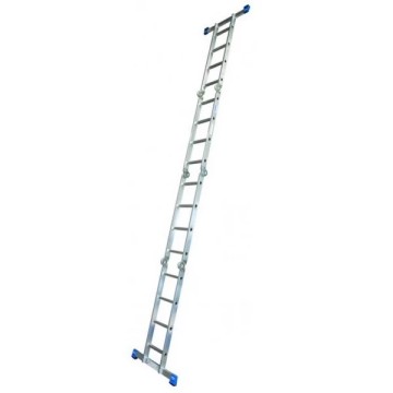 Лестница-трансформер шарнирная, алюминиевая KRAUSE Stabilo, 4 секции, 4 ступ., 1-4,4 м (123527)