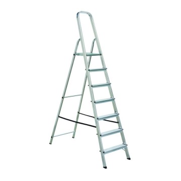 Стремянка односторонняя алюминиевая ELKOP ALW 507, 1 секция, 7 ступ., 2,1 м (38199)