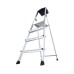 Стремянка односторонняя алюминиевая KRAUSE Solidy, 1 секция, 4 ступ., 1,5 м (126221)
