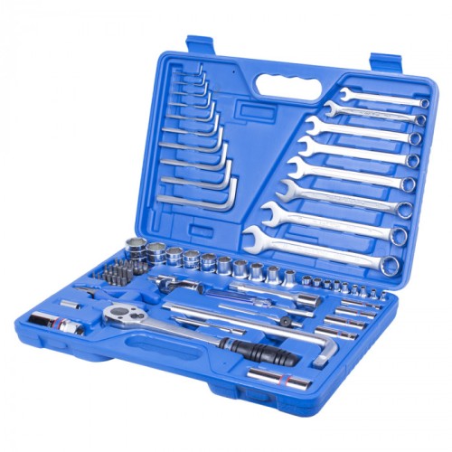 Набір інструментів універсальний KING TONY 7572MR, 72 од. 1/4"+1/2"