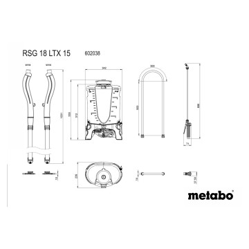 Аккумуляторный опрыскиватель METABO RSG 18 LTX 15 (602038850) без аккумулятора