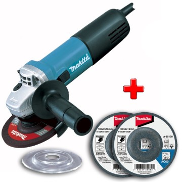 Кутова шліфмашина MAKITA 9558 HNG + 2 гнучких зачисних диски + опорна підошва