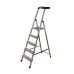 Стремянка односторонняя алюминиевая KRAUSE MultiGrip, 1 секция, 5 ступ., 1,6 м (126535)
