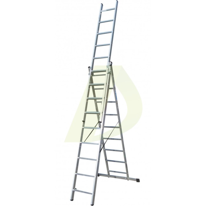Драбина двостороння алюмінієва ELKOP VHR Trend, 3 секції, 9 сход., 2,5-5,3 м (38178) Драбина двостороння алюмінієва ELKOP VHR Trend, 3 секції, 9 сход., 2,5-5,3 м (38178)
