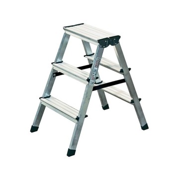 Лестница двусторонняя алюминиевая KRAUSE Dopplo, 2 секции, 3 ступ., 0,7 м (120397)