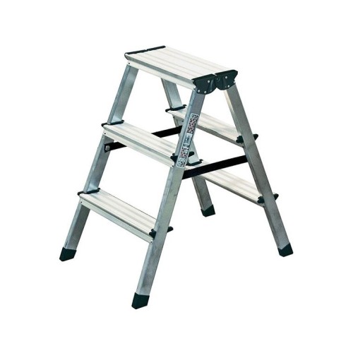 Лестница двусторонняя алюминиевая KRAUSE Dopplo, 2 секции, 3 ступ., 0,7 м (120397)