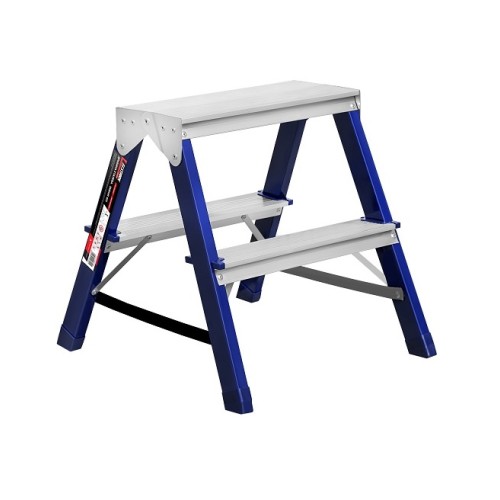 Лестница двусторонняя металлическая STARK SMDHR 402, 2 секции, 2 ступ., 0,3 м (525220300)