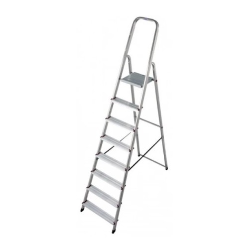 Стремянка односторонняя алюминиевая KRAUSE Corda, 1 секция, 8 ступ., 2,4 м (000767)