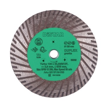 Круг алмазный отрезной Turbo 125x2,8x8/25x22,23/M14F Duplex