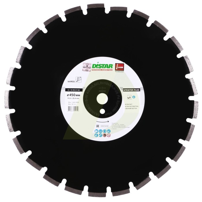 Круг алмазний вiдрiзний 1A1RSS/C1S-W 450x3,8/2,8x25,4-11,5-25-ARP 40x3,8x8+2 R215 Sprinter Plus Круг алмазний вiдрiзний 1A1RSS/C1S-W 450x3,8/2,8x25,4-11,5-25-ARP 40x3,8x8+2 R215 Sprinter Plus