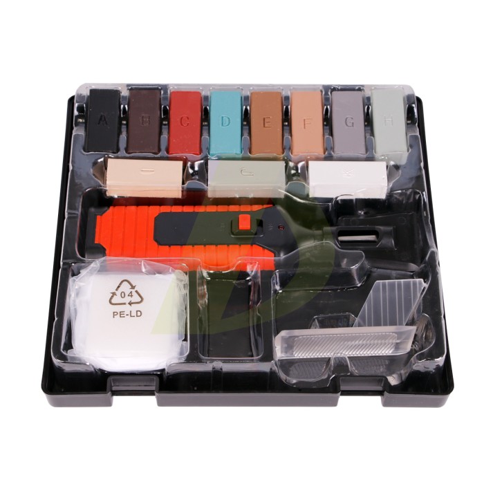 Набір для ремонту плитки (паяльник, тугоплавкий віск-11шт, пластина вирівнююча, серветка, футляр) TileRepairKit Набір для ремонту плитки (паяльник, тугоплавкий віск-11шт, пластина вирівнююча, серветка, футляр) TileRepairKit