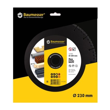 Круг алмазный отрезной 1A1RSS V 230x2,6/1,8x6x22,2 Pro Rex