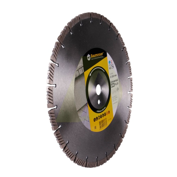 Круг алмазний вiдрiзний 1A1RSS/C3 350x3,5/2,5x10x25,4-11,5-24 HIT Baumesser Uni PLUS Круг алмазний вiдрiзний 1A1RSS/C3 350x3,5/2,5x10x25,4-11,5-24 HIT Baumesser Uni PLUS