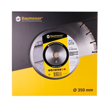 Круг алмазный отрезной 1A1RSS/C3 350x3,5/2,5x10x25,4-11,5-24 HIT Baumesser Uni PLUS