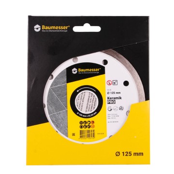 Круг алмазный отрезной 1A1R 125x1,4x8x22,23 Baumesser Keramik