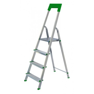 Стремянка односторонняя алюминиевая ELKOP ALW 404 P, 1 секция, 4 ступ., 1,4 м (38771)