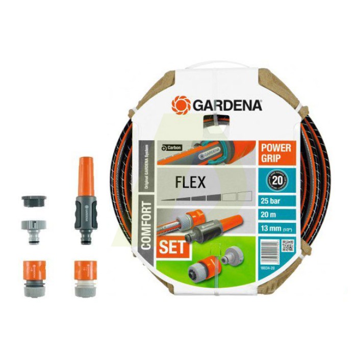 Шланг GARDENA Flex (1/2") 20 м с коннекторами (18034-20.000.00) Шланг GARDENA Flex (1/2") 20 м с коннекторами (18034-20.000.00)