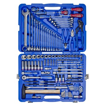 Набір інструментів універсальний KING TONY 7028MR, 12-ти гранні, 128 од. 1/4"+1/2"