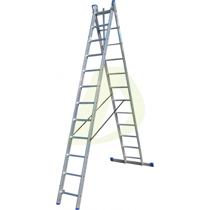 Драбина двостороння алюмінієва ELKOP VHR Trend, 2 секції, 12 сход., 3,2-5,2 м (37495) Драбина двостороння алюмінієва ELKOP VHR Trend, 2 секції, 12 сход., 3,2-5,2 м (37495)