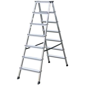 Лестница двусторонняя алюминиевая KRAUSE Dopplo, 2 секции, 7 ступ., 1,6 м (120434)