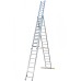 Лестница двусторонняя алюминиевая ELKOP VHR Profi, 3 секции, 17 ступ., 4,6-11,4 м (38305)