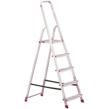 Стремянка односторонняя алюминиевая KRAUSE Corda, 1 секция, 5 ступ., 1,7 м (000729)