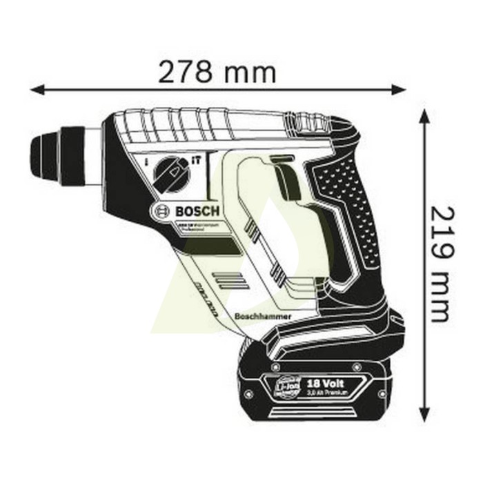 Аккумуляторный перфоратор BOSCH GBH 18 V-LI Compact (0611905303) Аккумуляторный перфоратор BOSCH GBH 18 V-LI Compact (0611905303)