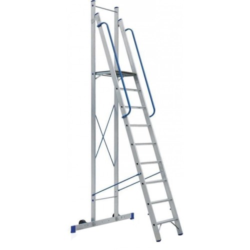 Стремянка-помост алюминиевая ELKOP TOR 709, 1 секция, 9 ступ., 3,1 м (36123)