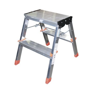 Лестница двусторонняя алюминиевая KRAUSE Treppy, 2 секции, 2 ступ., 0,5 м (130020)