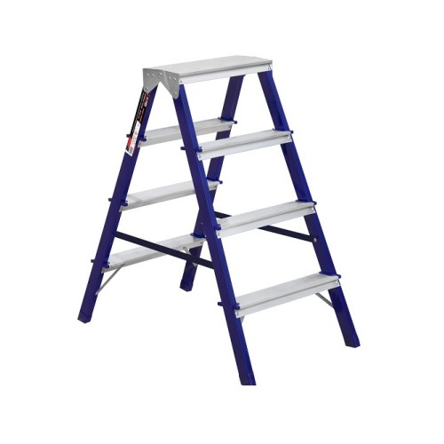 Лестница двусторонняя металлическая STARK SMDHR 404, 2 секции, 4 ступ., 0,8 м (525240302)