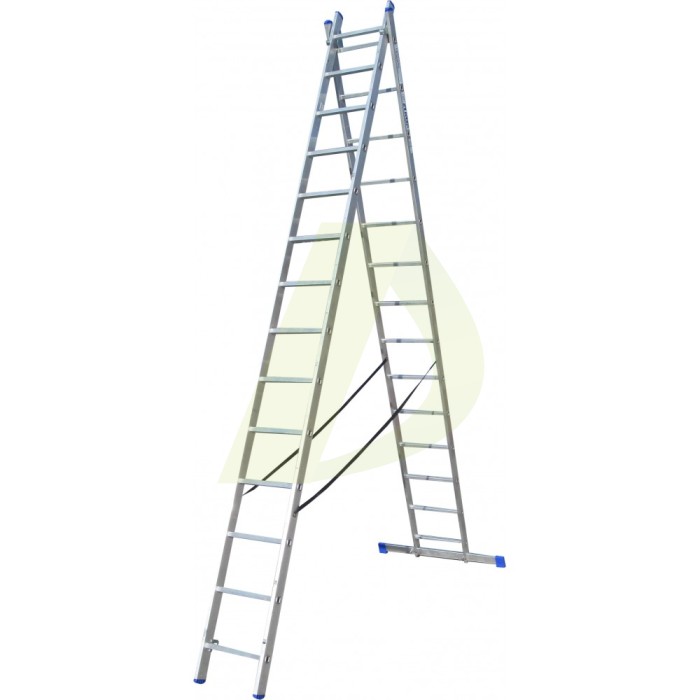 Драбина двостороння алюмінієва ELKOP VHR Hobby, 2 секції, 14 сход., 3,8-6,4 м (38182) Драбина двостороння алюмінієва ELKOP VHR Hobby, 2 секції, 14 сход., 3,8-6,4 м (38182)