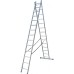 Драбина двостороння алюмінієва ELKOP VHR Hobby, 2 секції, 14 сход., 3,8-6,4 м (38182)