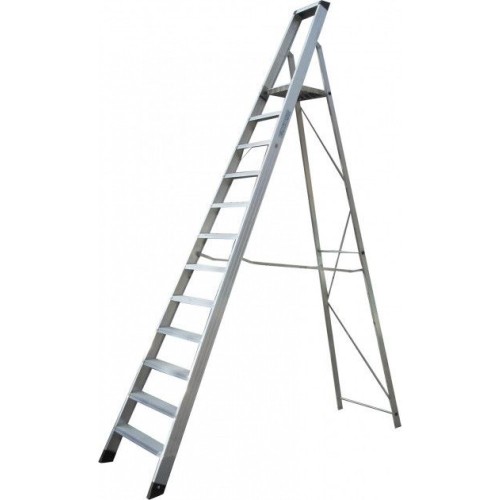 Стремянка односторонняя алюминиевая ELKOP SHRP 812, 1 секция, 12 ступ., 3,5 м (36252)